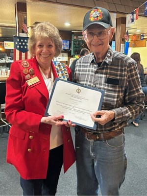 Honorary Partner ceremony for CA VVA Chapter 1024 by the CA Katuktu Chapter NSDAR.